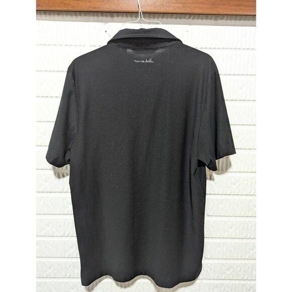 Travis Mathews Men's Black & Gray Pocket Solid Short-Sleeve Golf Polo Shirt Size - Picture 3 of 7
